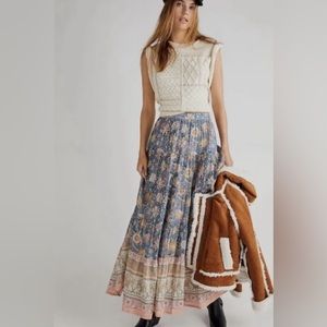 NWOT Spell Mossy Button Through Maxi Skirt Size XXL